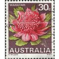 AUSTRALIA, FLOWER, Waratah, violet-brown 1968, ...