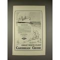 1923 Great White Fleet Caribbean Cruise Ad - 23 Day