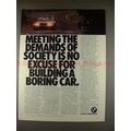 1980 BMW 528i Car Ad, Meeting Demands of Society!!