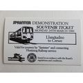 BR Sprinter Demonstration Souvenir Llandudno-Cr...