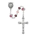 PINK & PURPLE STERLING SILVER ROSARY