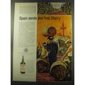 1960 Harvey's Sherry Ad - Spain sends you true Sherry
