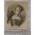 1860s engraving - Queen Mary from a painting by...