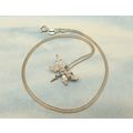 Vintage Italian 925 Sterling Silver & Cubic Zir...