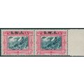 South West Africa 1938 1d + 1d blue & carmine S...