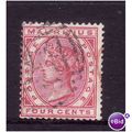 MAURITIUS 1885 SG 105 4c CARMINE FINE USED