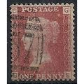 1858 SG43 1d Red Plate 183 Fine Used Check Lett...