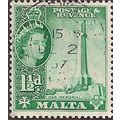 MALTA, War Memorial, green 1956, 1½d