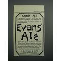 1908 Evans Ale Ad - Good Ale