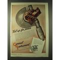 1943 General Instrument Corporation Ad - Tool up for peace