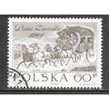 POLAND 1964 STAMP DAY STAGE MAIL COACH USED BRO...