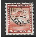 CHILE 1934 AIR 5p RED F19 SEA PLANE SG 248 FINE...