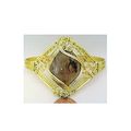 Agate Gold Wire Wrap Gemstone Bangle Cuff Brace...