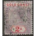 Gold Coast 1902 SG27b 2d Dull Mauve & Orange-Re...