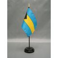 Bahamas Mini 4"x6" Desk Stick Flag, With Black ...