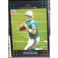 2007 Topps JOHN BECK (Dolphins) Rookie Card #292