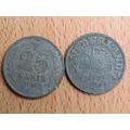 Netherlands 1942 25 Cents Coin