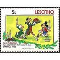 Lesotho QEII 1983 Xmas Disney 5s Goofy Donald M...