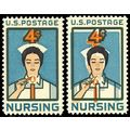 1190, Mint NH 4¢ Nursing Large Color Shift Erro...