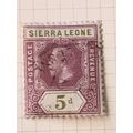 Sierra Leone KGV 1912 5d Purple Olive Green Use...