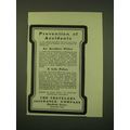 1902 The Travelers Insurance Company Ad - Preve...