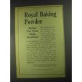 1903 Royal Baking Powder Ad - Makes Food More H...