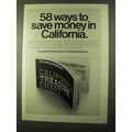1970 American Airlines Ad - Save Money in Calif...