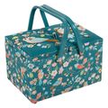 HobbyGift Sewing Box (L) Twin Lid Appliqué Bird...