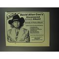 1980 David Allan Coe Uncensored Album Advertise...