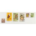 UGANDA 1962 - 1969 SIX STAMP USED LOT EAGLE BIR...