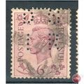GB stamps 1937-47 KGV1 - 6d purple SG470 perfin...