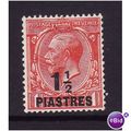 British Levant 1921 sg42 1 1/2pi on 1d Bright S...