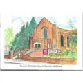 London - Eastcote, Hilligdon - Eastcote Methodist Church - art postcard