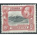 KUT 1935 SG113 15c Black & Scarlet Mounted Mint...