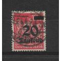Germany.SG277 20T on 12pf Red.Fine Used.Nov21