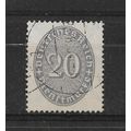 Germany.TheThirdReich.O438 20pf Grey.Fine Used....