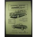 1958 Singer Gazelle Estate Car, Convertible Car Ad