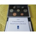 1991 QUEEN ELIZABETH II ROYAL MINT PROOF SET BL...