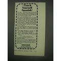 1990 Audio-Forum Self-study Audio-Cassette Course Ad - Teach yourself Spanish
