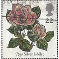 GB, FLOWERS, Silver Jubilee Rose, white 1991, 2...