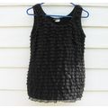 Womens JTB Black Ruffled Tank Top Medium M 34 C...