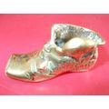BRASS/ MATCH HOLDER STRIKER ON HEEL CORFE CASTL...