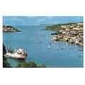 FOWEY from HALL WALK, CORNWALL unused vintage p...