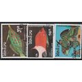 1987 3 different values - cancelled - FISH