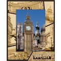 London England Laser Engraved Wood Picture Fram...