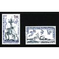 FRENCH ANTARTIC TERR 1980 FRIGATES SET 2 VALS U...