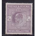GB 1902-13 KING EDVII 2/6d NO GUM