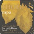 BEER MAT - MONTY'S BREWERY(WALES) - MPA PALE AL...