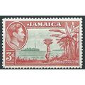Jamaica 1952 SG126c 3d Green & Scarlet Mounted ...