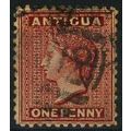 ANTIGUA 1872 - Queen Victoria - 1d lake - Used